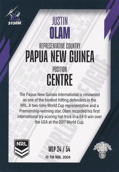 2024 NRL Traders Titanium - World In League Parallel #WLP24 Justin Olam Back